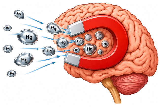Brain attracts mercury