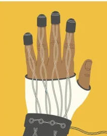 Device hand glove art