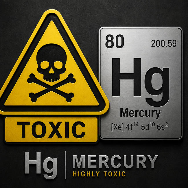 Mercury toxic symbol